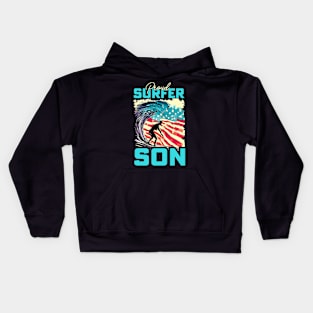 Proud Surfer Son Kids Hoodie